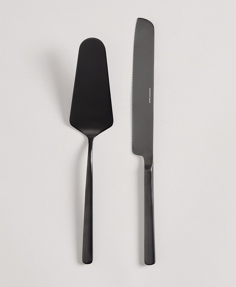 Cake Serving Set Black for Sale