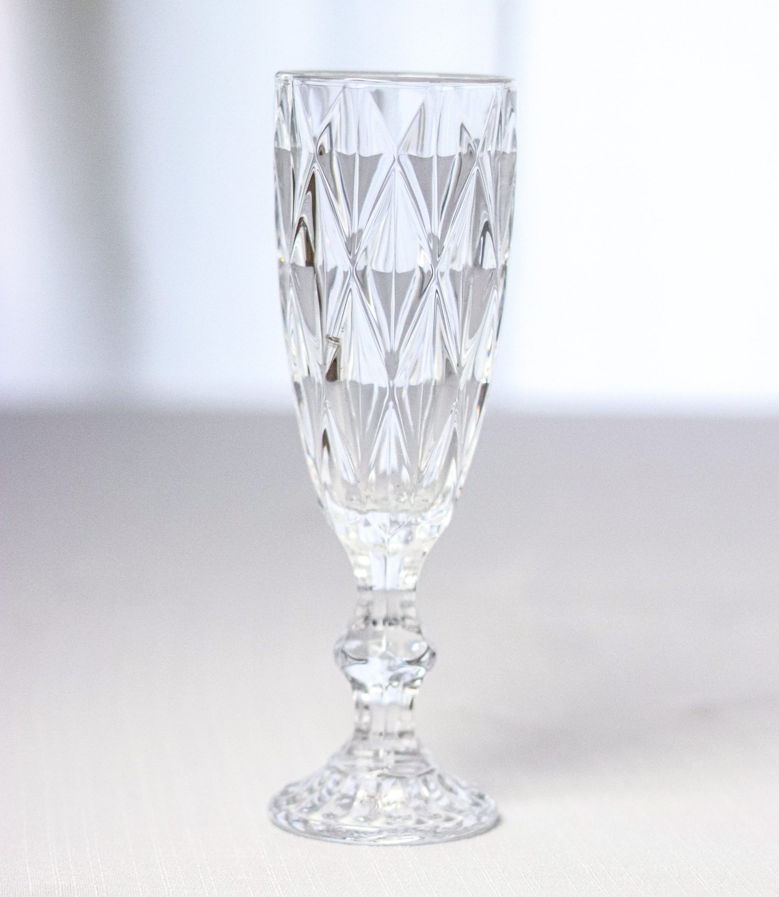 Clear Cut Champagne Glass for Sale
