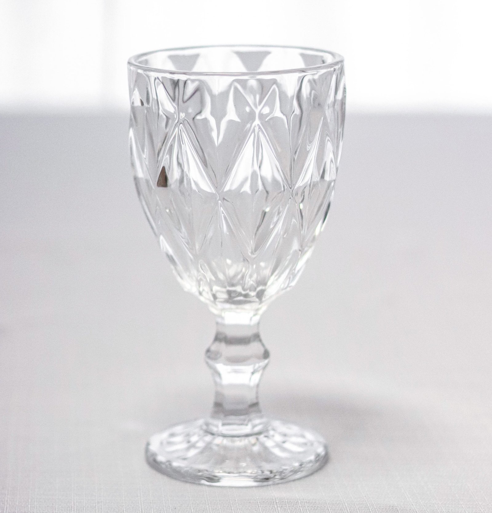 Clear Cut Wine Glass for Sale