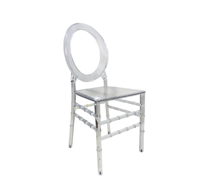 Clear O Back Resin Chair for Sale