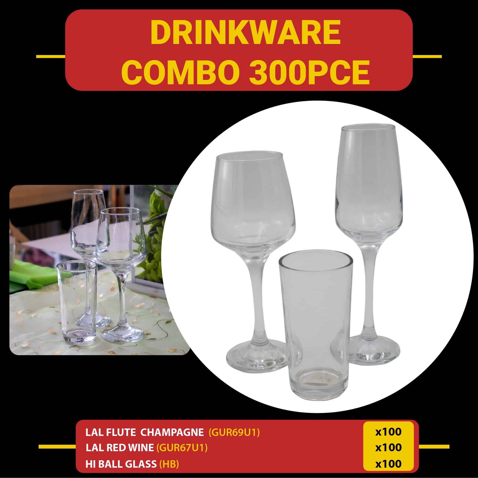 Drinkware 300pc Combo