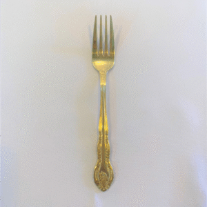Gold Vintage Dessert Fork for Sale