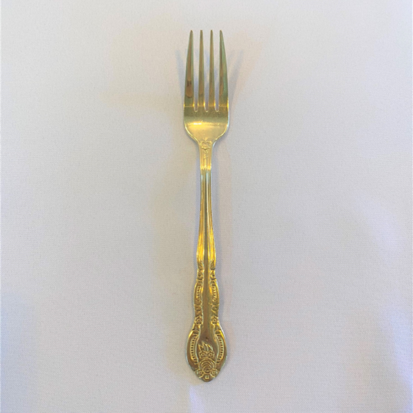 Gold Vintage Dessert Fork for Sale
