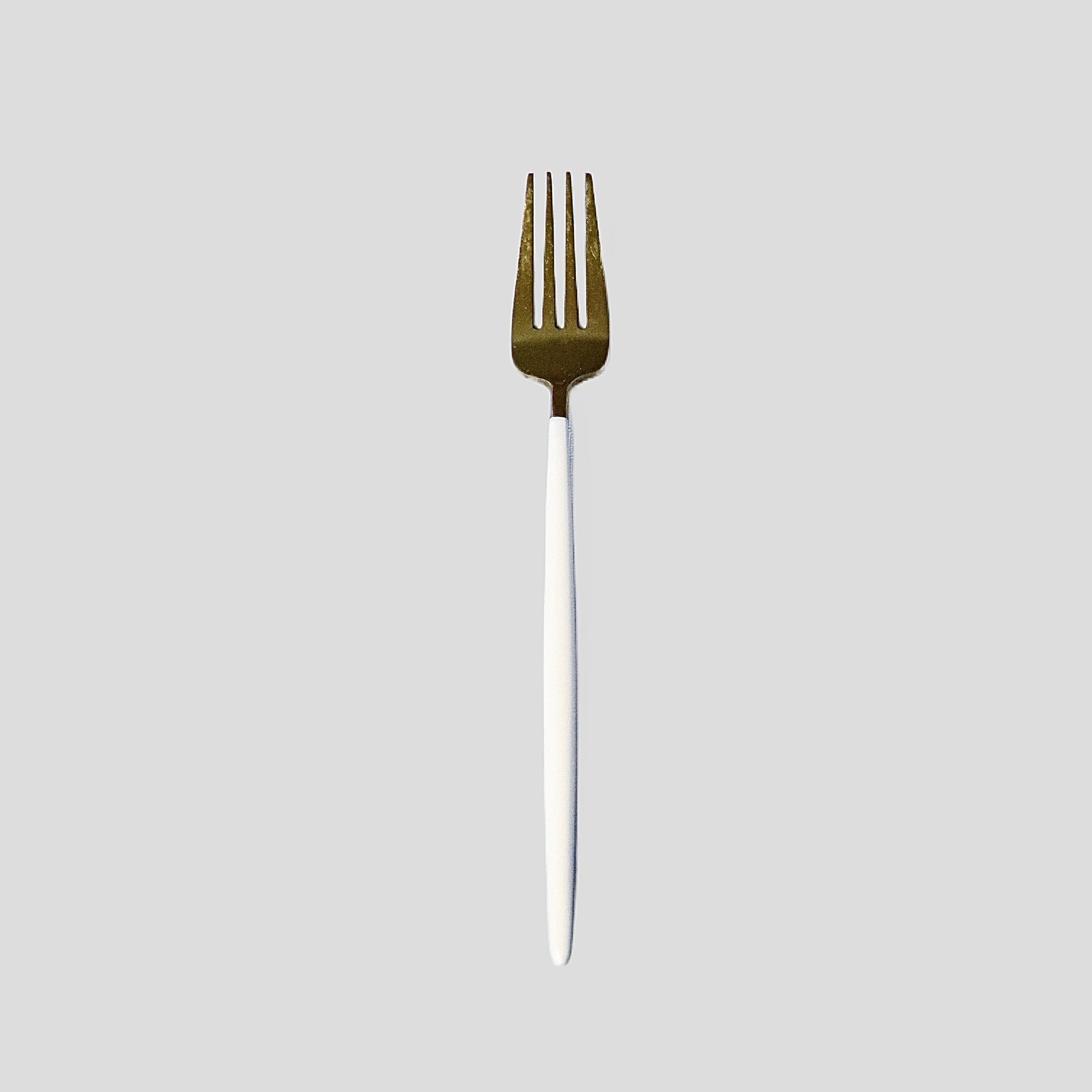 White/Gold Dinner Fork for Sale